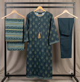 MUZNAH 3-PC stitched Printed Lawn Suit - M-23