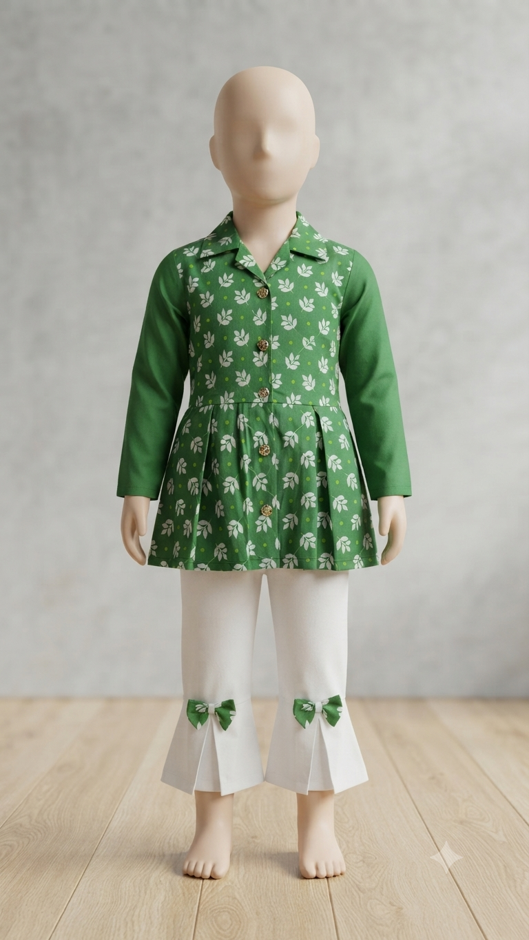 Girls 2 Piece Stitched Frock for 14 August | Sizes 20-26