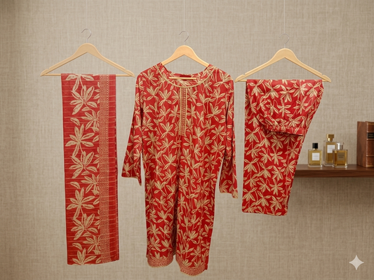 Bin Saeed Stitched 3 Piece Lawn Suit 19 – Comfortable & Stylish Daily Wear for Women