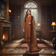 PAYAL Luxury Winter Collection - Design 09 (Earthy Rust & Floral Shawl)