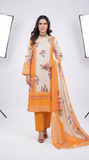3 Piece Digital Printed Linen Suit | L#06