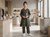 Bin Saeed Girls Printed 2 Piece Stitched Frock Suit | Sizes 6-14 years