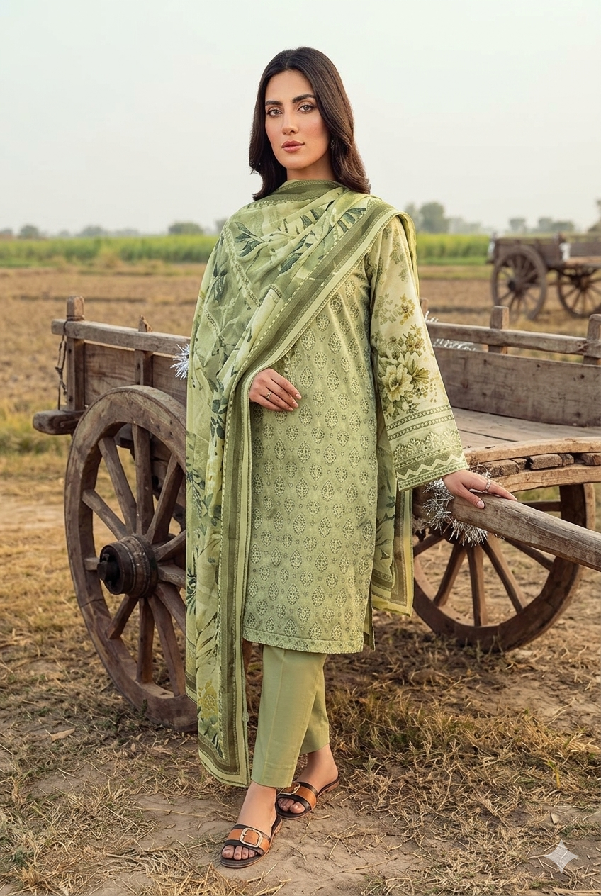 Luxury Chikan Kari Embroidered Lawn - Article NO-11