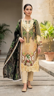 Maria.B - Printed Lawn 3-Piece Unstitched Suit with Sequence Boring Patch Work