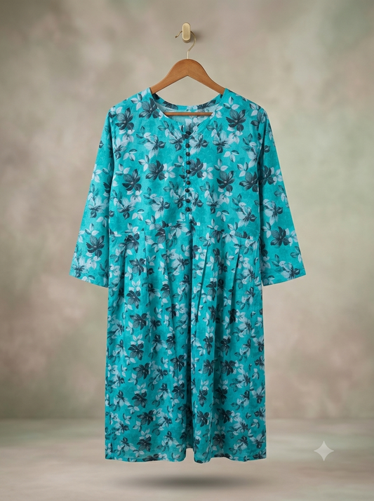 Printed Allover 2-Piece Lawn Frock