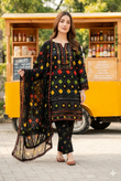 Premium Printed Lawn 3-Piece Unstitched Suit - Sequence Boring Patch Work EMB-08