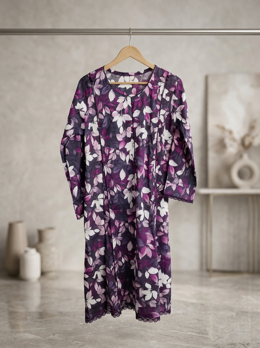 Printed Allover 2-Piece Lawn Frock