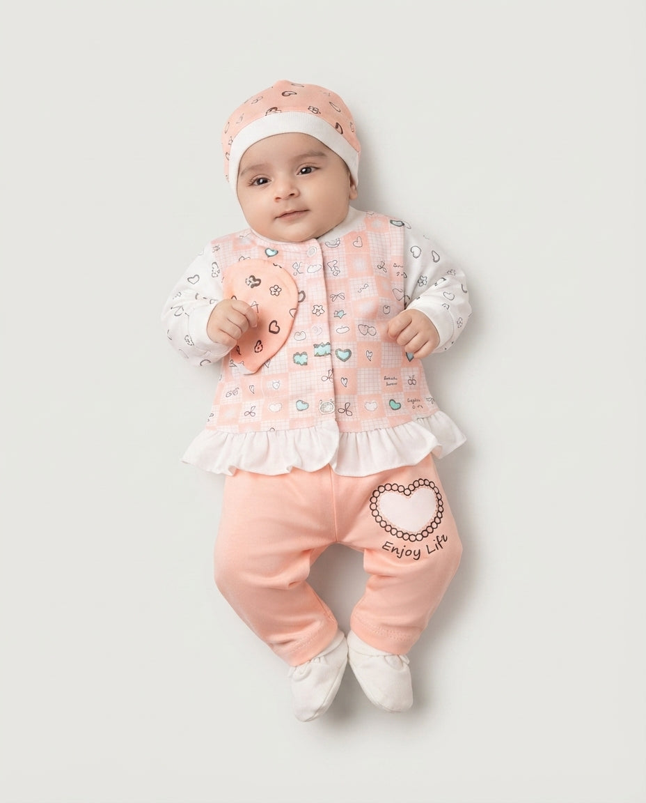 Adorable Newborn Soft Knit 3-Piece Outfit (N#10)