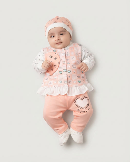 Adorable Newborn Soft Knit 3-Piece Outfit (N#10)