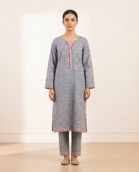 Bin Saeed Printed 2-Piece Khaddar Suit - K-03