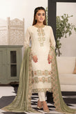 Moti's Fashion White & Gold Chiffon Collection - SQ-801