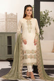 Moti's Fashion White & Gold Chiffon Collection - SQ-801