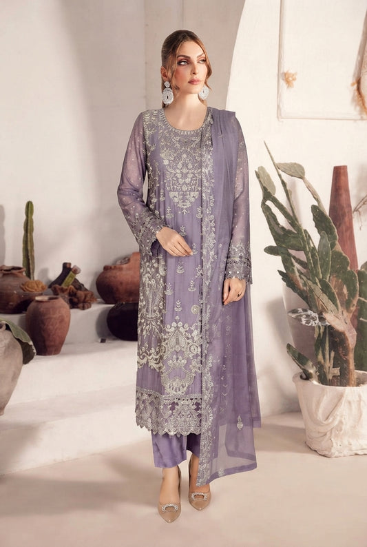 WE-503 Ramsha Luxury Embroidered 3-Piece Suit | Festive Wear