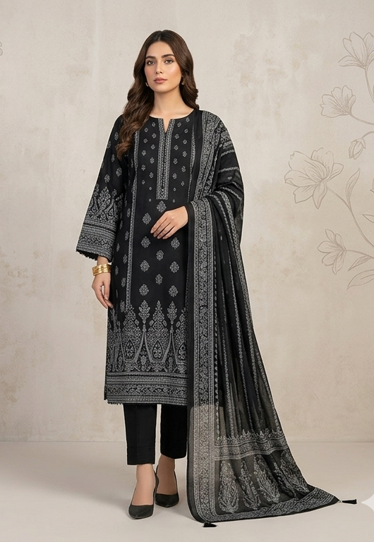 Shah Jahan by Fiza Noor – Black Edition (Design #08)