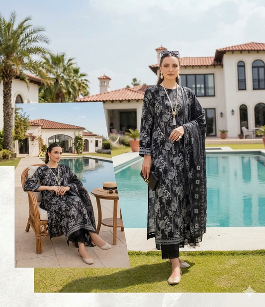Shah Jahan by Fiza Noor – Black Edition (Design #11)