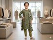 Muznah Girls Printed 3 Piece Stitched Suit | Sizes 6-14 years