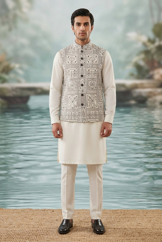 Narkin's The Heritage Edit - Luxury 3 Piece Unstitched Fabric - The 03