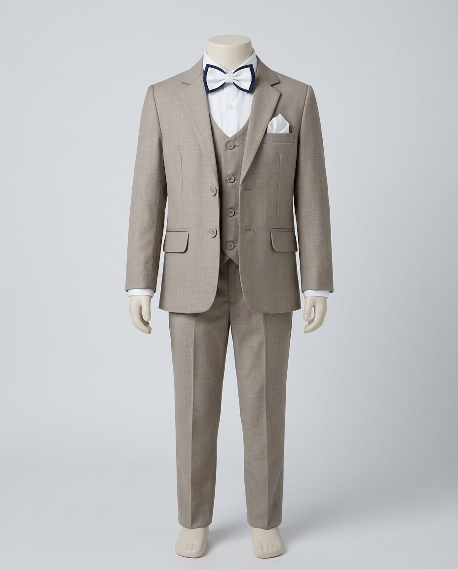 Premium Kids Wedding & Party Wear Formal 3-Piece Pant Coat Suit Set | Size (16 to 24) PC - 09
