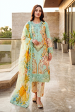 Premium Printed Lawn 3-Piece Unstitched Suit - Sequence Boring Patch Work EMB-13
