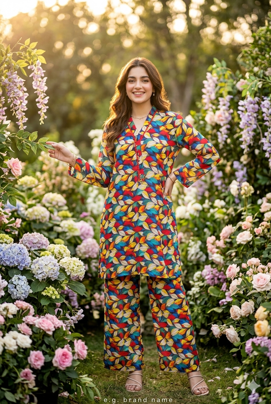 Women’s 2 Piece Stitch Lawn Suit – Casual & Summer Wear | 21