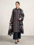 Zoya 3 Piece Printed Marina With Printed Pure China Whool Shawl MA-1