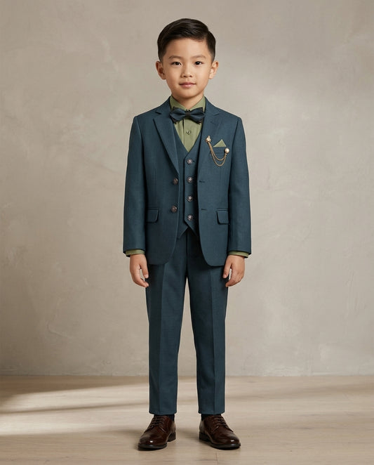 Premium Kids Wedding & Party Wear Formal 3-Piece Pant Coat Suit Set | Size (16 to 24) PC - 18