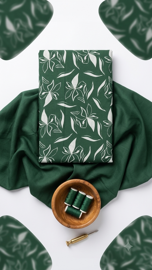 Azadi Festive Collection - Printed Shirt with Solid White Trouser