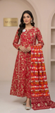Muznah Printed Lawn Frock Premium Wear | F-08