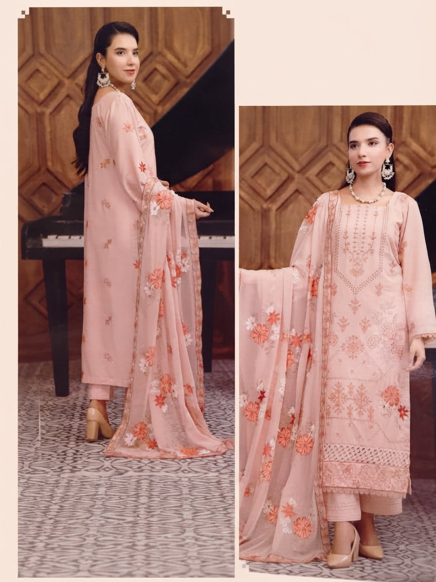 Airjet Fancy Wool Karandi Embroidered 3-Piece Suit | Alif Vol-593