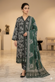 MUZNAH 3-PC Embroidered stitched Printed Suit