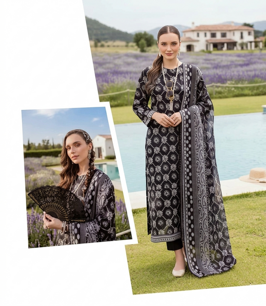 Shah Jahan by Fiza Noor – Black Edition (Design #10)
