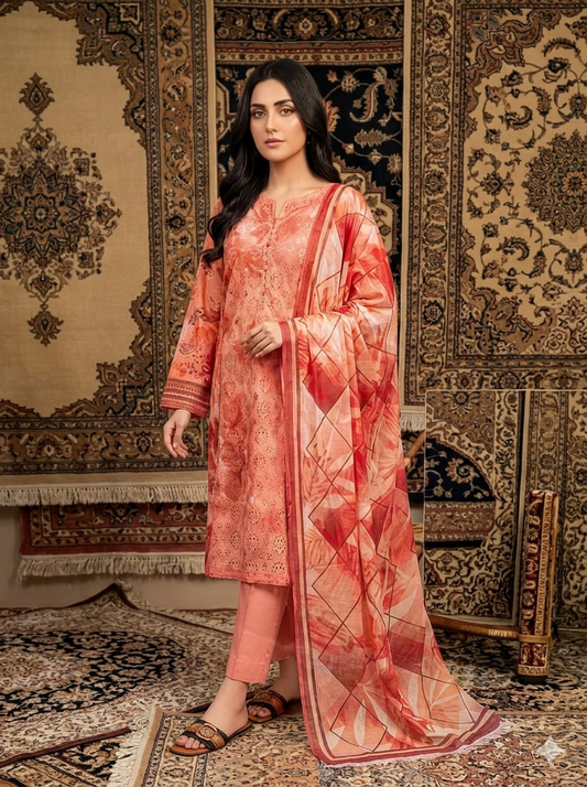 Luxury Chikan Kari Embroidered Lawn - Article NO-17