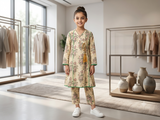 Bin Saeed Girls Printed 2 Piece Stitched Frock Suit | Sizes 6-14 years