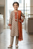 Muznah Girls Printed 3 Piece Stitched Suit | Sizes 6-14 years