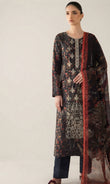 3 Piece Embroidered Linen Suit | L#20