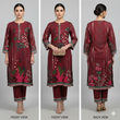 Crimson Bloom Printed Kurti