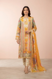 Anzish - Lawn Embroidered Front with Fourside Patti Chiffon Dupatta (D# 2399)