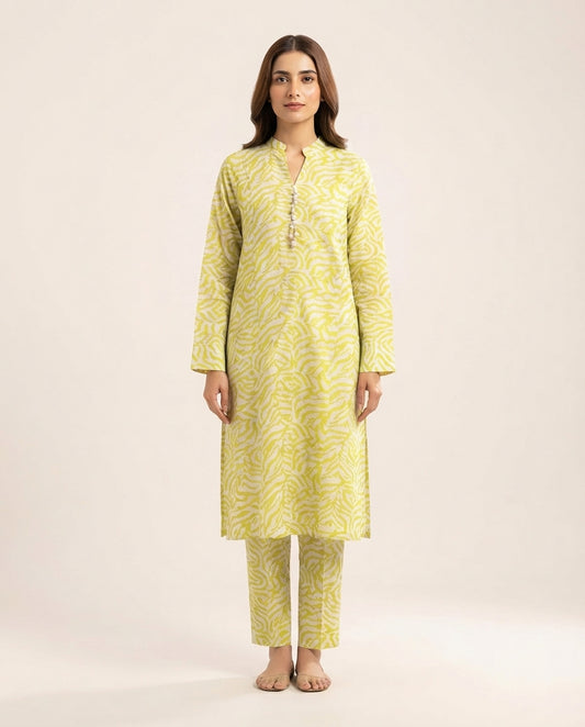 Premium Women's 2 Piece Linen Stitched Suit Free Size - L#37