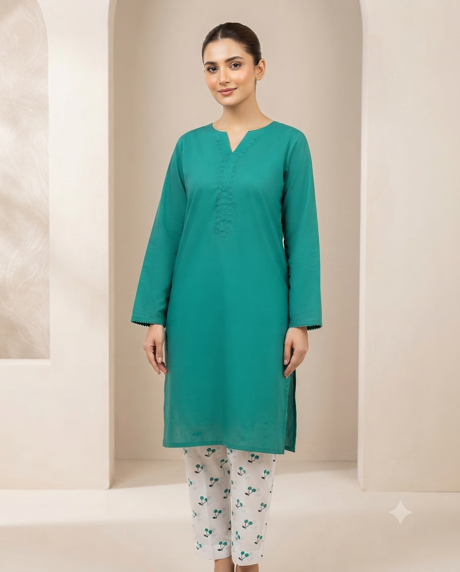 Premium Women's 2 Piece Cotton Stitched Suit – Soft & Comfortable Casual Wear