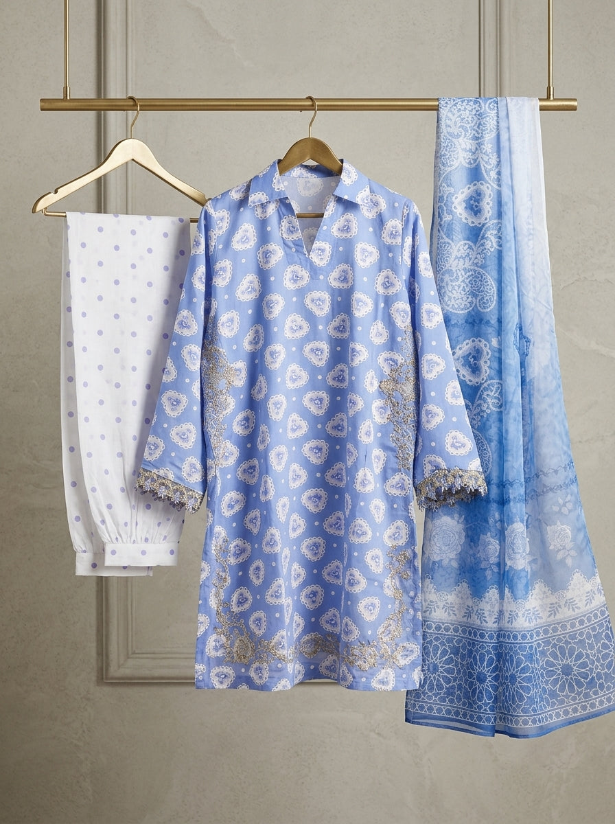 Zeenat Embroided Viscose Stitch Luxury Pret 3Pcs | Z-5