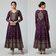 BINT-E-SAEED Luxe Royal Plum Printed Formal Frock