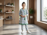 Bin Saeed Girls Printed 2 Piece Stitched Frock Suit | Sizes 6-14 years