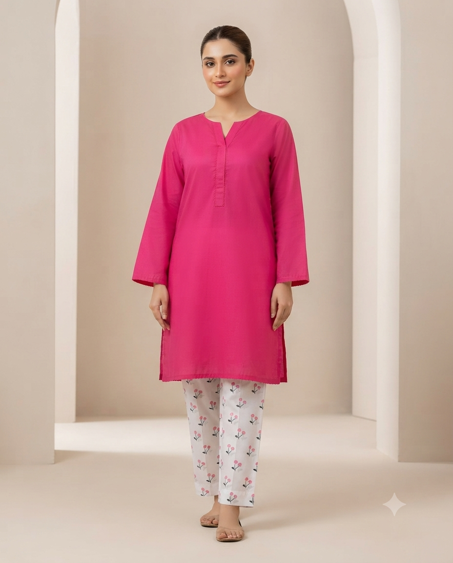 Premium Women's 2 Piece Cotton Stitched Suit – Soft & Comfortable Casual Wear
