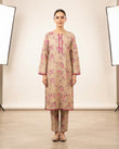 2-Piece Printed Stitched Khaddar Suit k-13