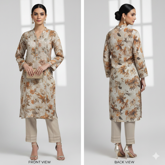 Zana Tawakal Autumn Floral Kurti
