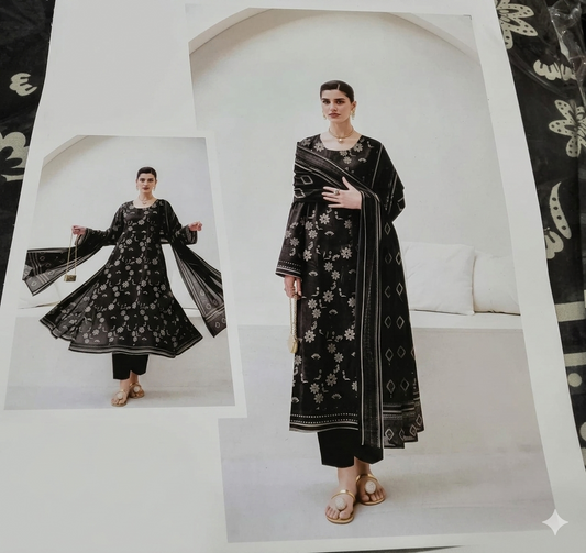 Shah Jahan by Fiza Noor – Black Edition (Design #06)