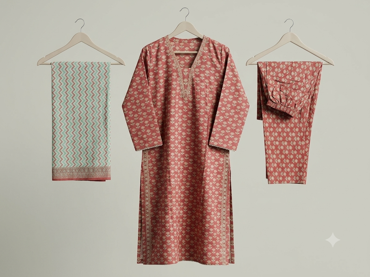 Digital Printed Ready To Wear 3PC Lawn Airline Long Shirt | AL-15