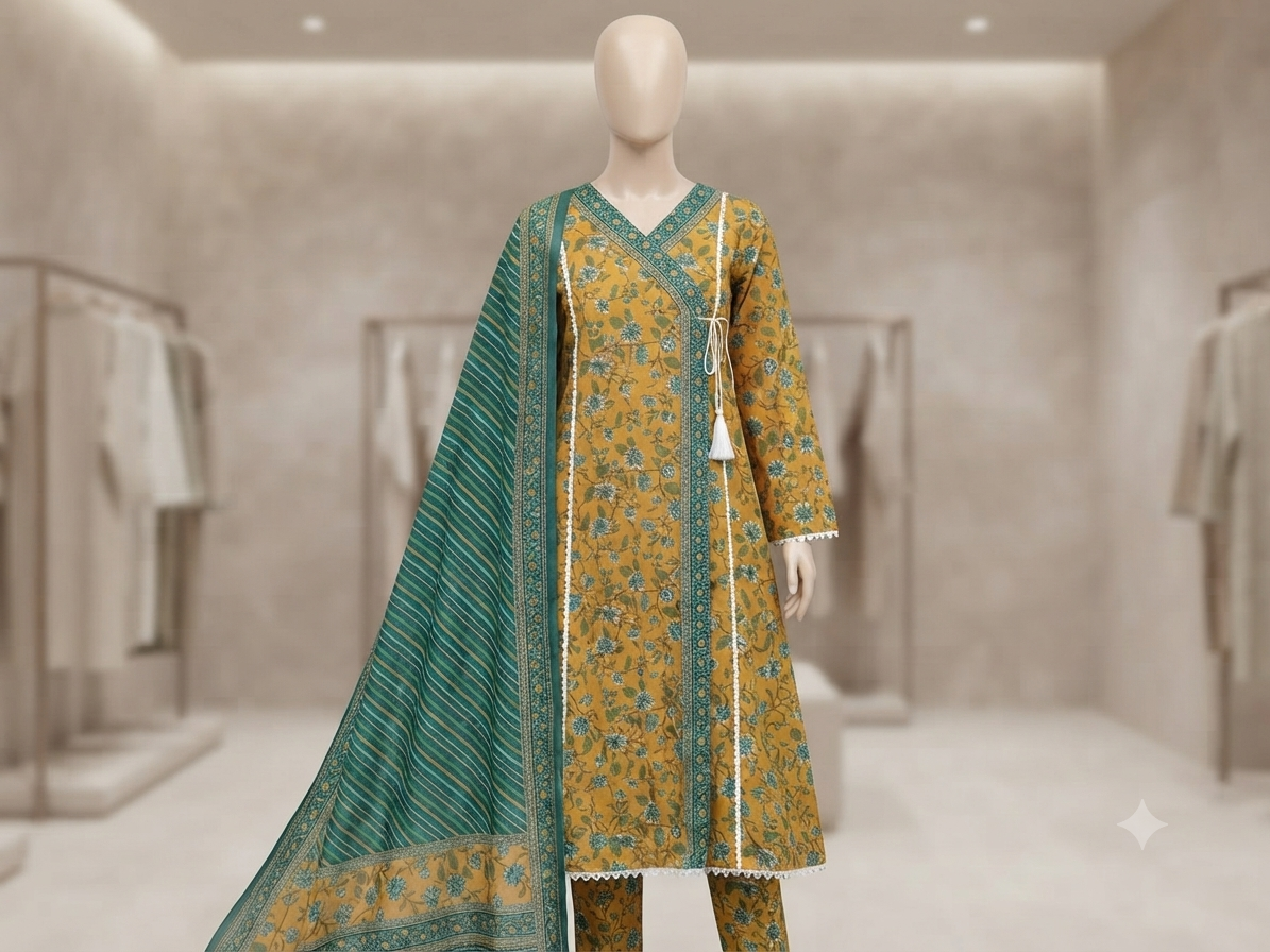 Muznah Printed Lawn Frock Premium Wear | F-17