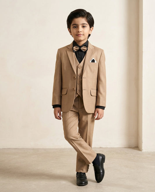 Premium Kids Wedding & Party Wear Formal 3-Piece Pant Coat Suit Set | Size (16 to 24) PC - 13