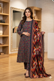 Muznah Printed Lawn Frock Premium Wear | F-06